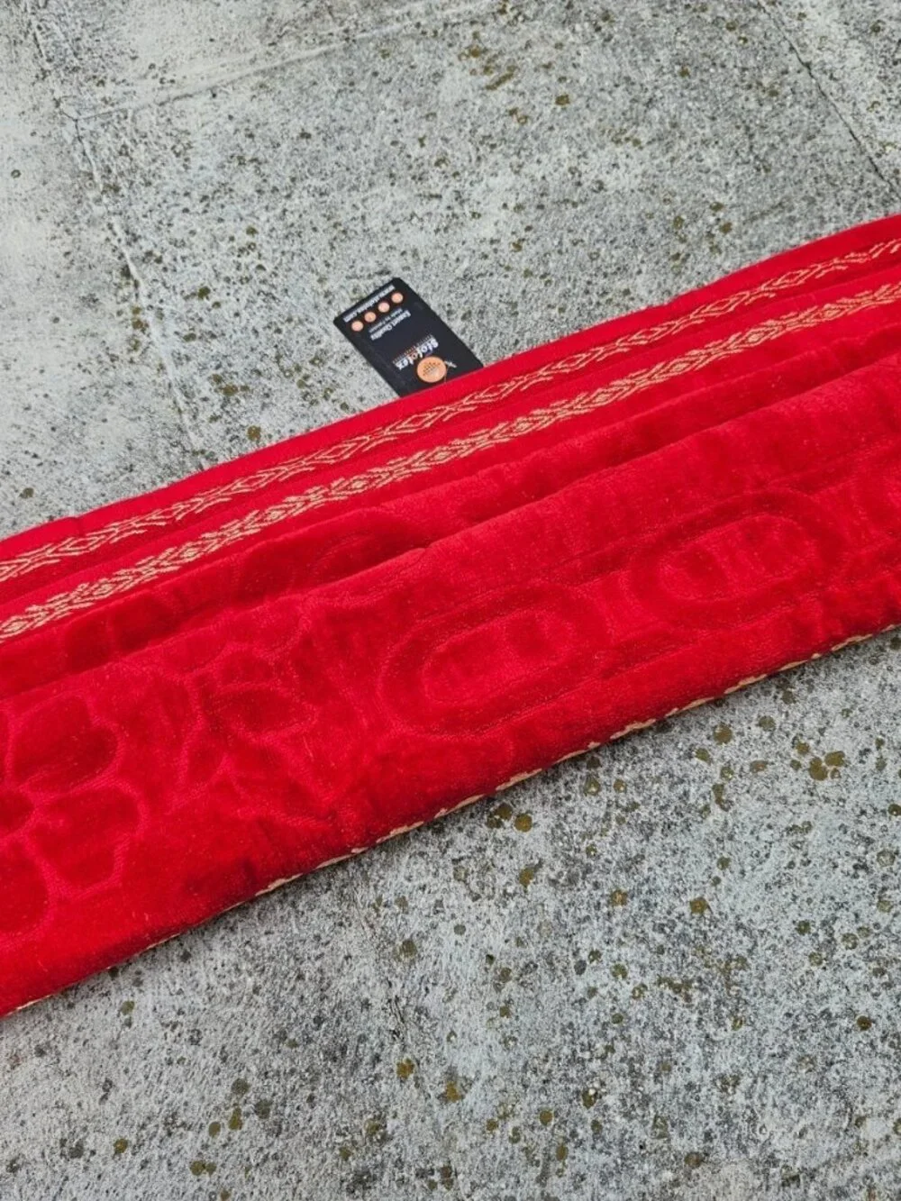 Luxury Towel Red Cotton Bath Towel Embriodered Long Towel Cotton NWT